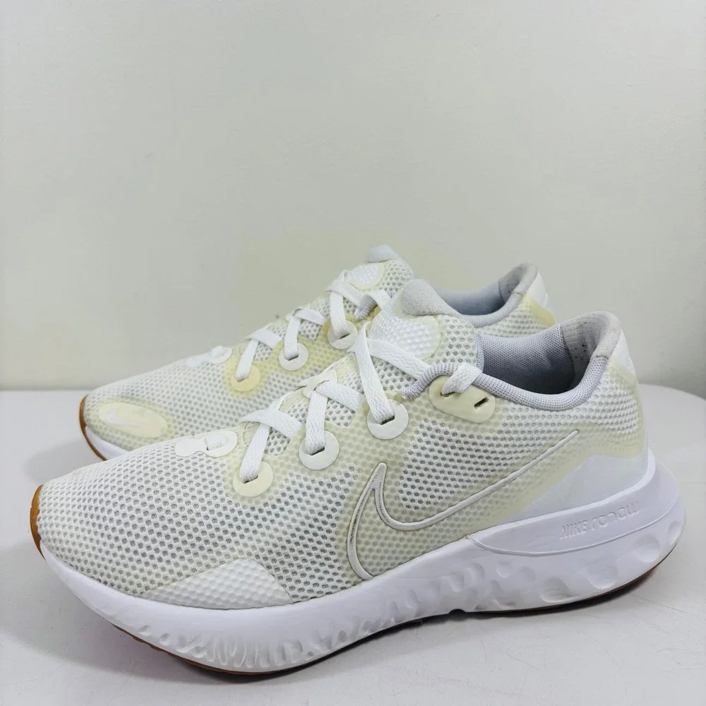 Nike Renew Run Triple White/Gum Sole Men's Running Shoes Sneakers CZ9209-100‎ 10
